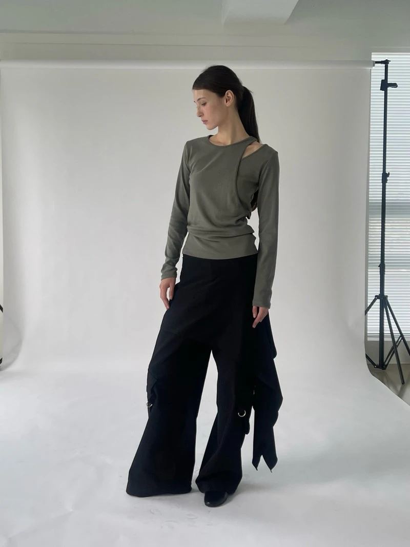 Asymmetrical Stretch Skirt by Another Avenue for Women - view 5