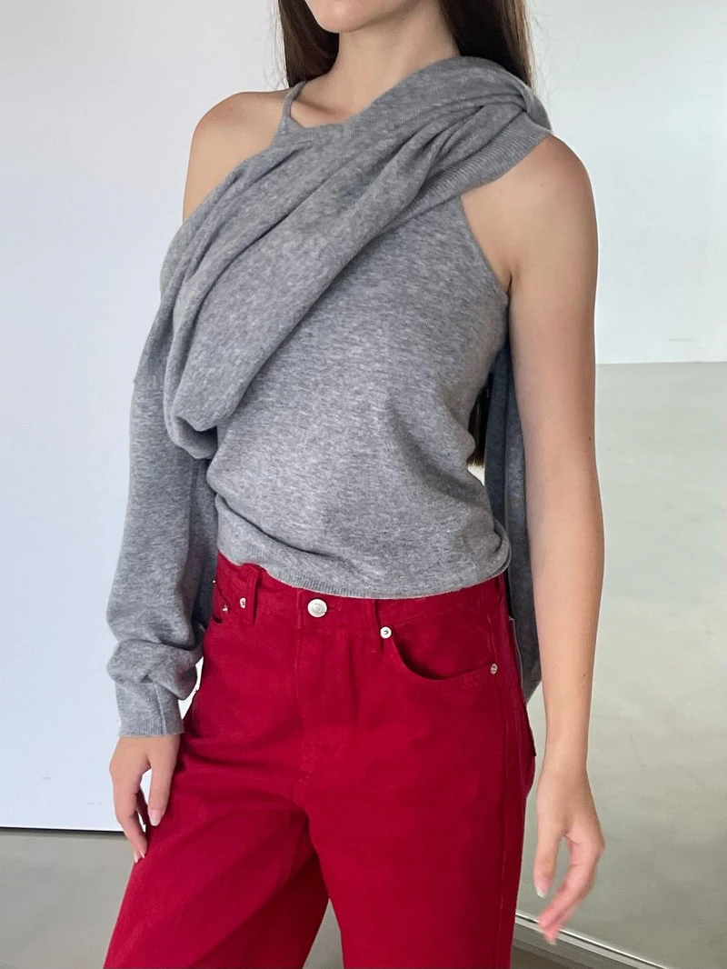 Red Dyeing Denim Pants by Another Avenue for Women - view 8