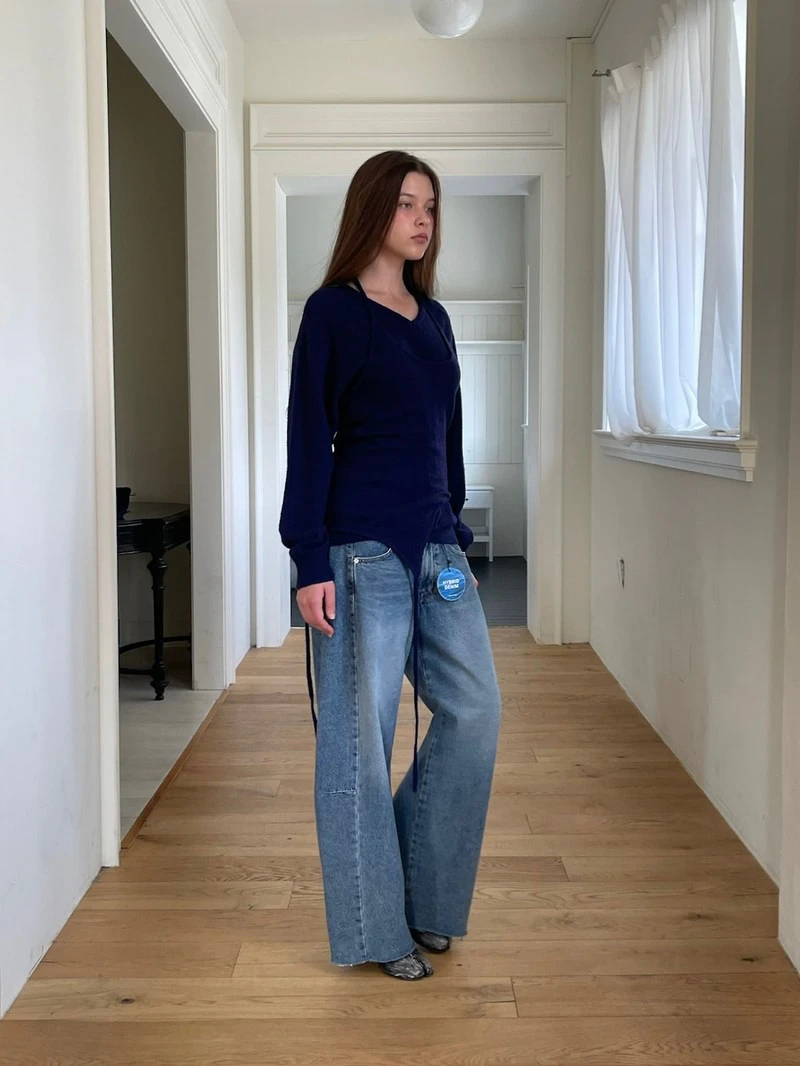 Double Waistband Denim Pants by Another Avenue for Women - view 12