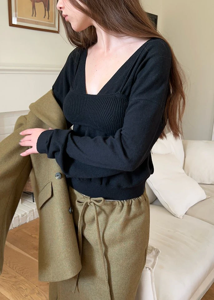 Deep V-Neck Layered Top Set by Another Avenue for Women - view 4