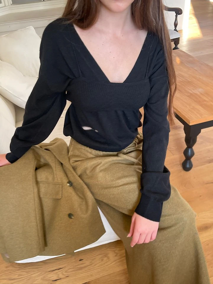 Deep V-Neck Layered Top Set by Another Avenue for Women - view 5