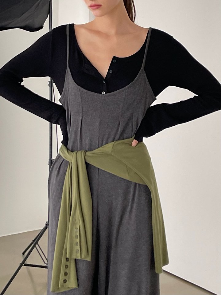 Mocha Henley U-Neck Tee by Another Avenue for Women - view 7
