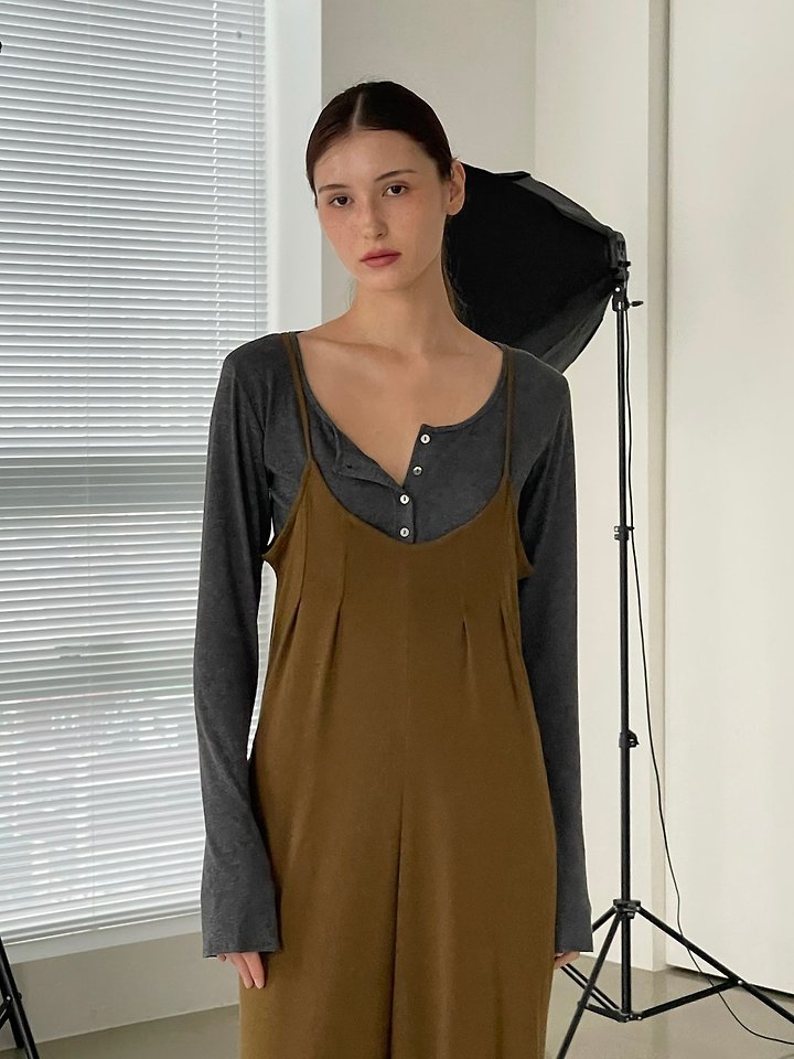 Mocha Henley U-Neck Tee by Another Avenue for Women - view 8