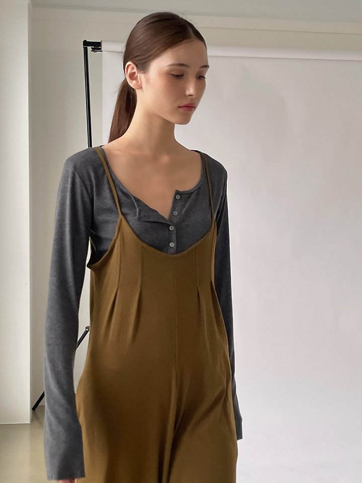 Mocha Henley U-Neck Tee by Another Avenue for Women - view 9