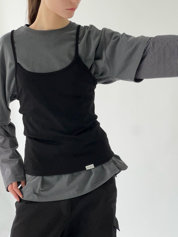 Vintage Pigment Layered Tee by Another Avenue for Women - view 3