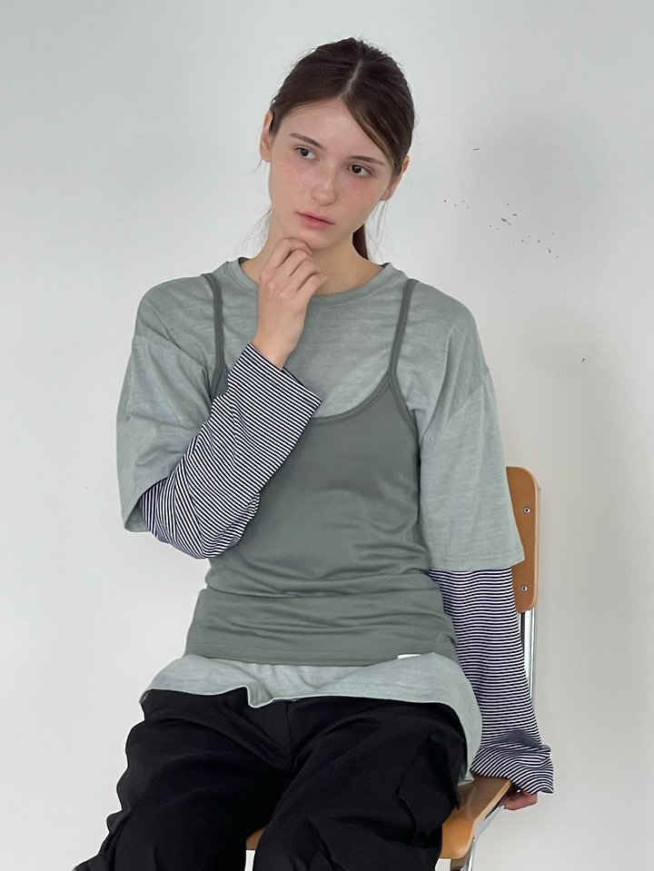 Vintage Pigment Layered Tee by Another Avenue for Women - view 4