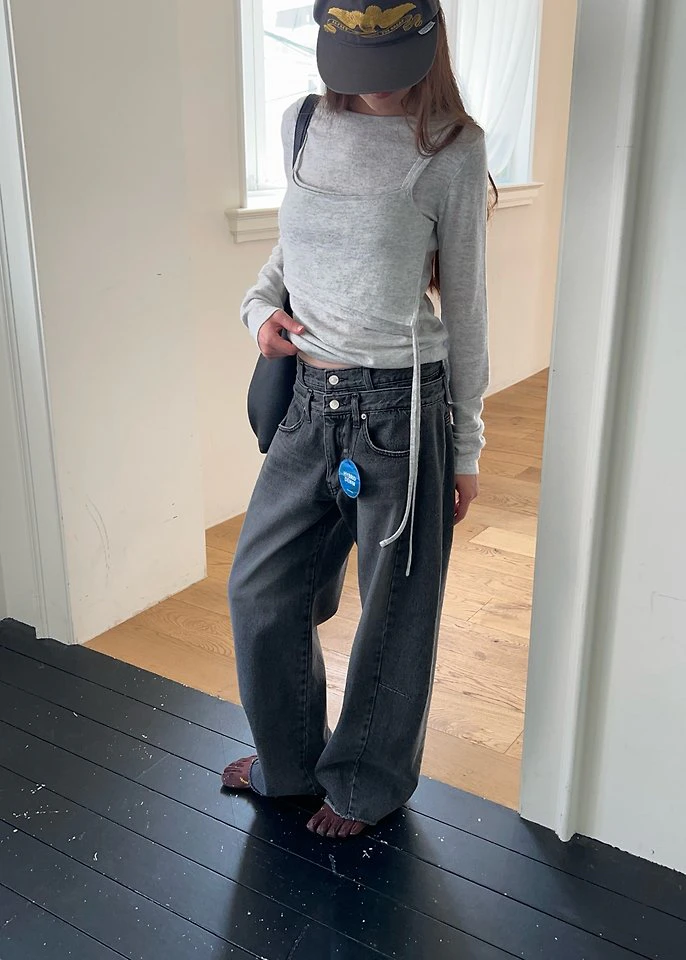 Double Waistband Denim Pants by Another Avenue for Women - view 11