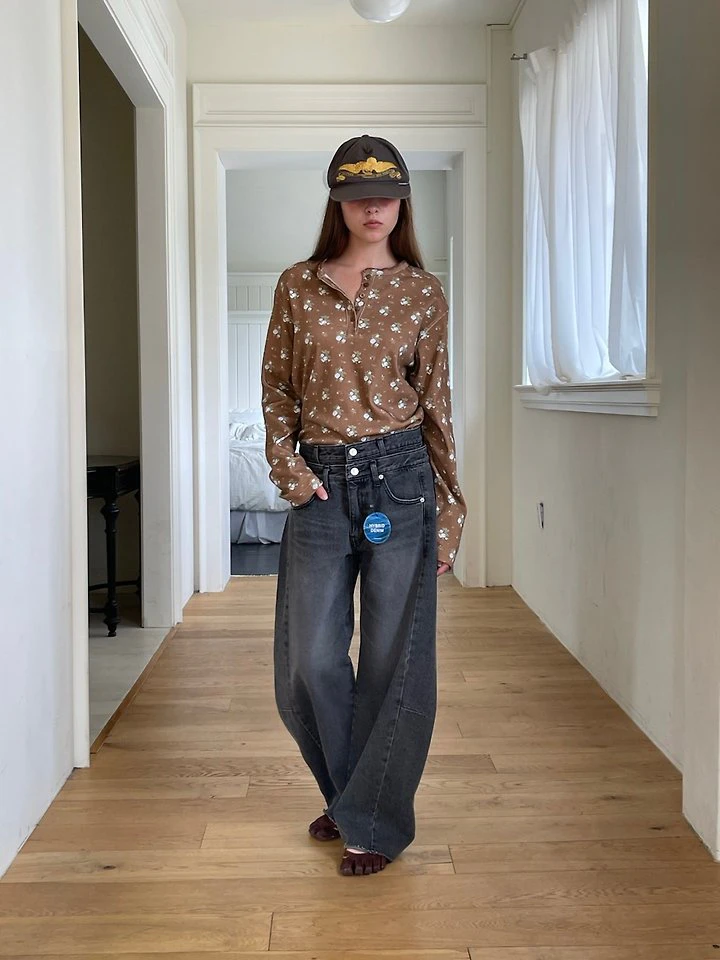 Double Waistband Denim Pants by Another Avenue for Women - view 5