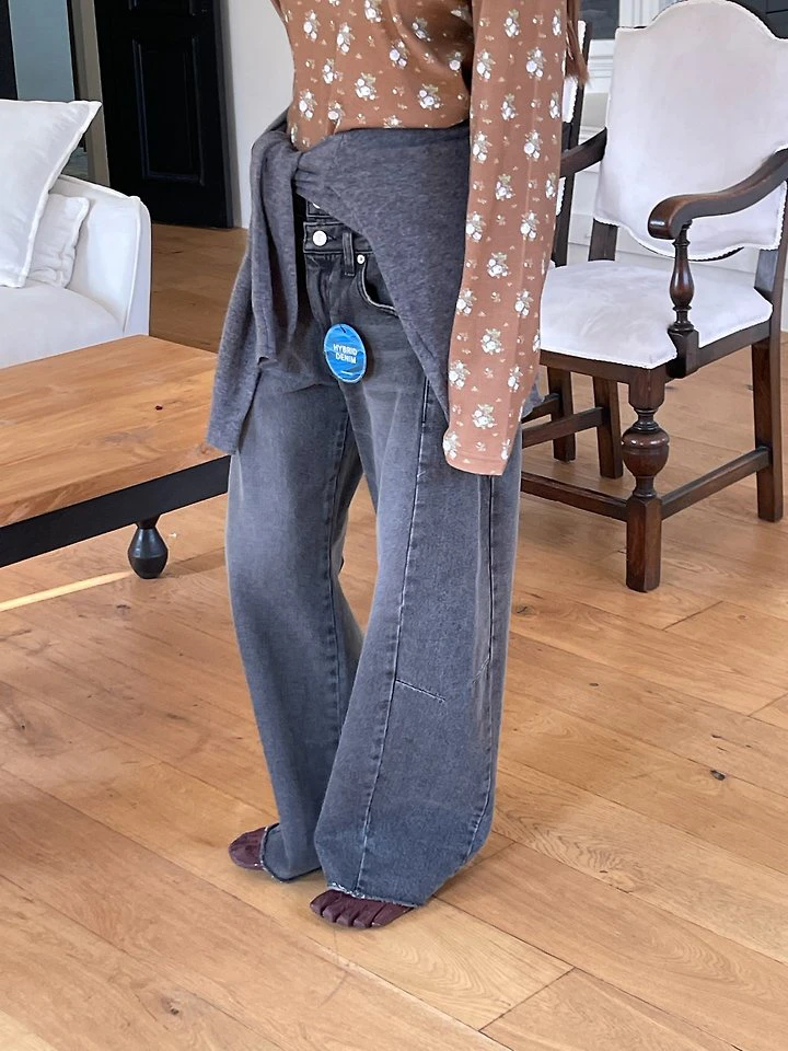 Double Waistband Denim Pants by Another Avenue for Women - view 7