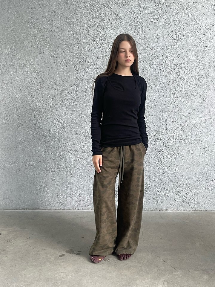 Side Cutout Camo Pants by Another Avenue for Women - view 3