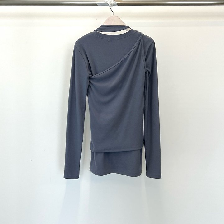 Soft Slit Long Tee & Sleeveless Set by Another Avenue for Women - view 2