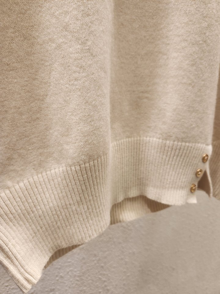Slit Button Half Mock Neck Knit by Another Plan for Women - view 8