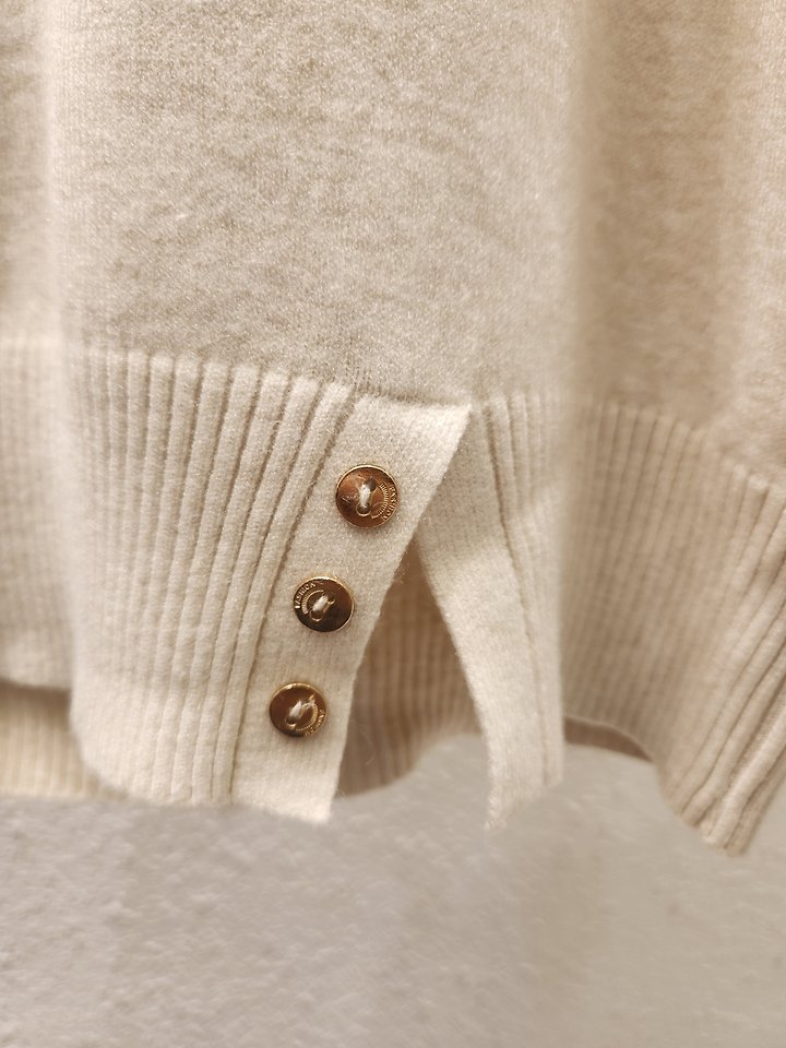 Slit Button Half Mock Neck Knit by Another Plan for Women - view 9