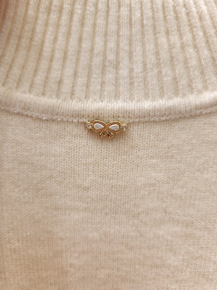 Slit Button Half Mock Neck Knit by Another Plan for Women - view 7