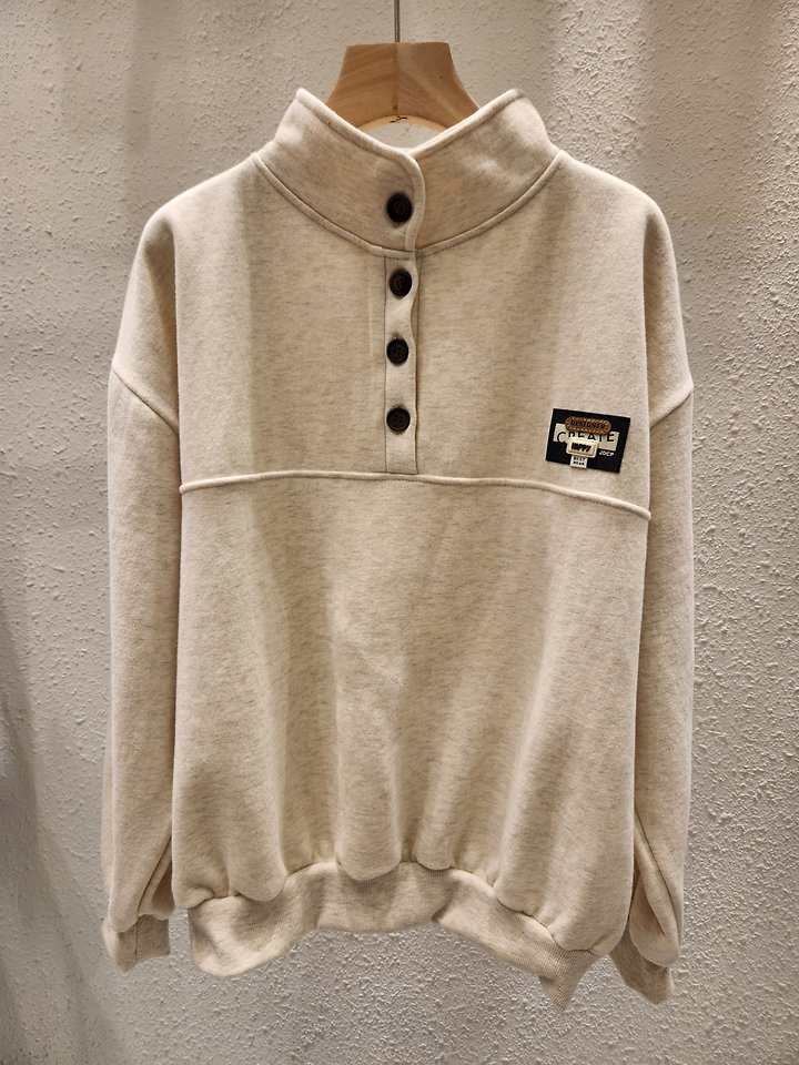 Button Double Fleeced Sweatshirt by Another Plan for Women - view 1
