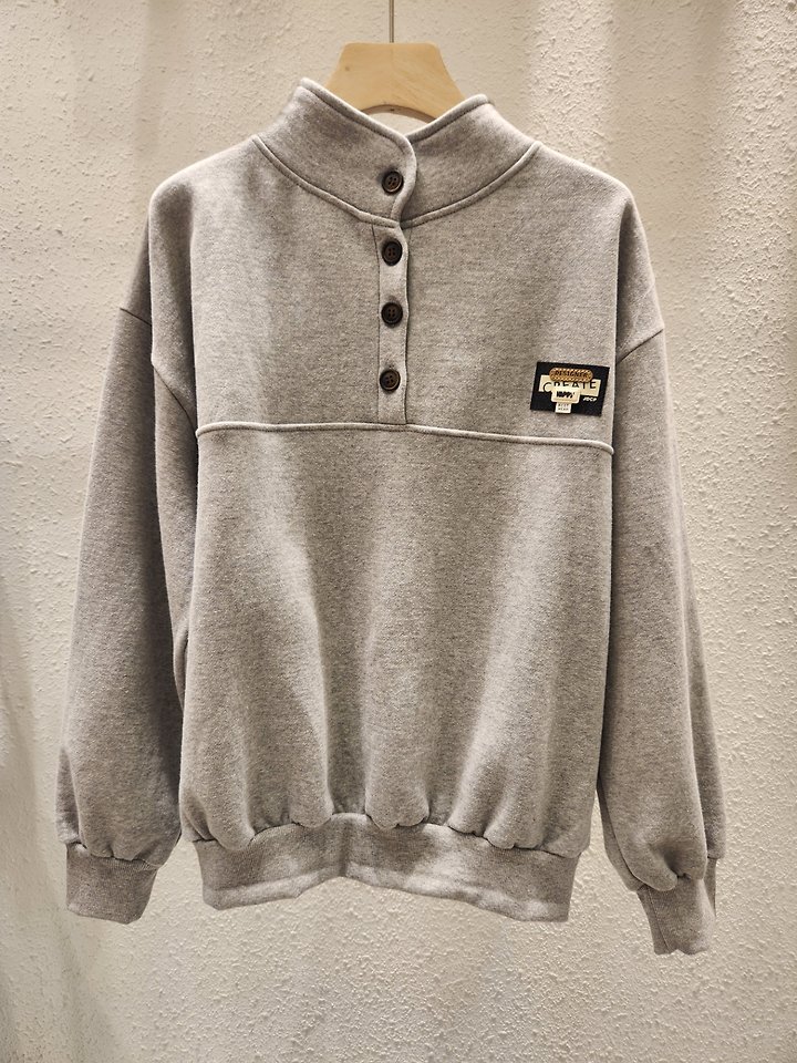 Button Double Fleeced Sweatshirt by Another Plan for Women - view 3