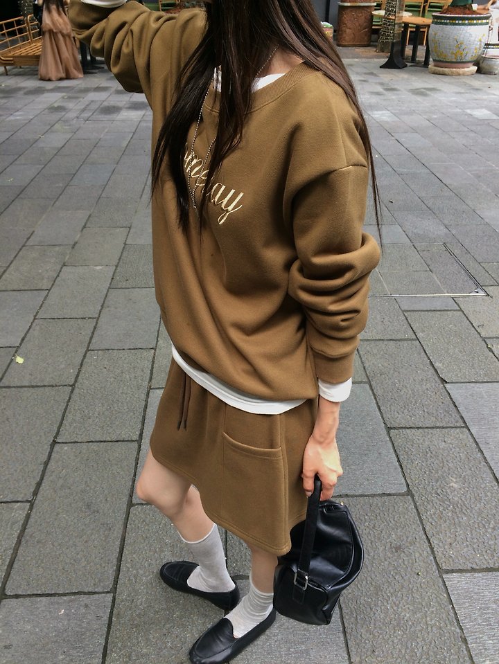 Someday Set (Sweatshirt + Skirt) by Anou for Women - view 6