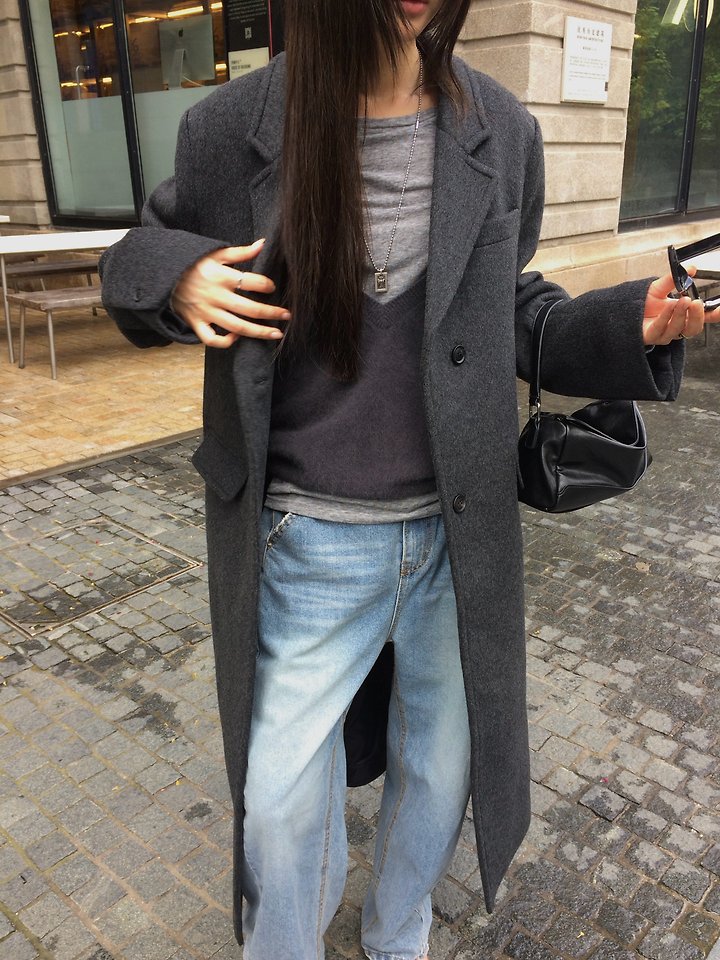 Mono Long Coat by Anou for Women - view 8
