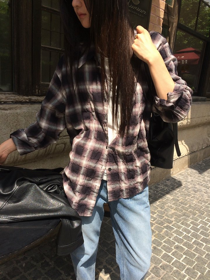 Lumen Check Shirt by Anou for Women - view 2