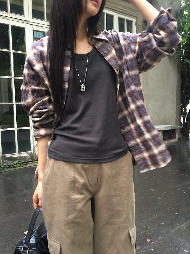Lumen Check Shirt by Anou for Women - view 4