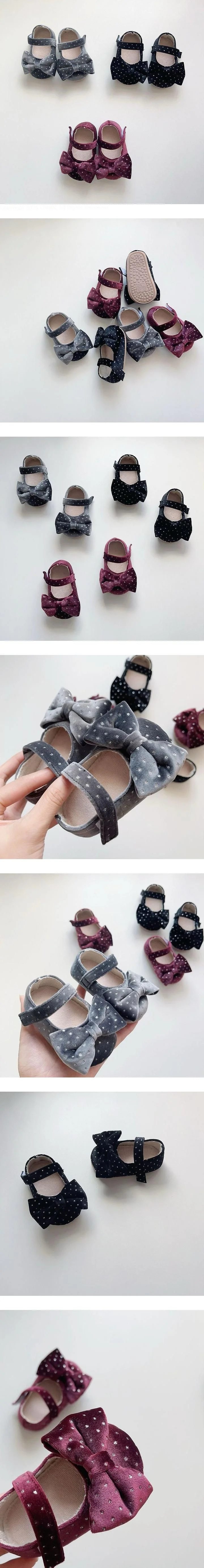 Mini Fleece Ribbon Velour Shoes by Ante J for Child - view 1