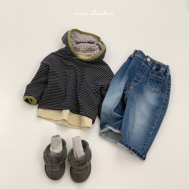 Time Pocket Denim Pants by Aou Studio for Child - view 8