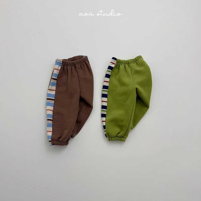 Holly Striped Jogger Pants by Aou Studio for Child - view 1