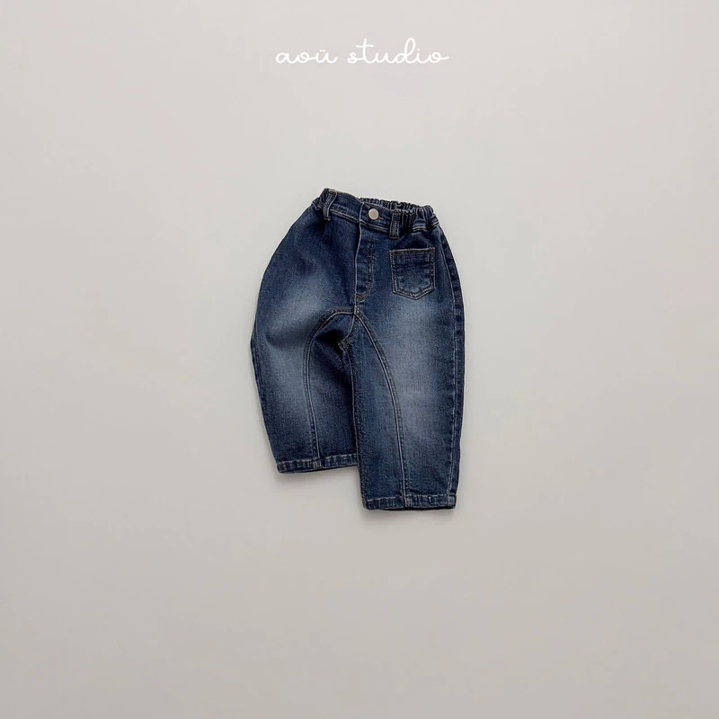 Time Pocket Denim Pants by Aou Studio for Child - view 1