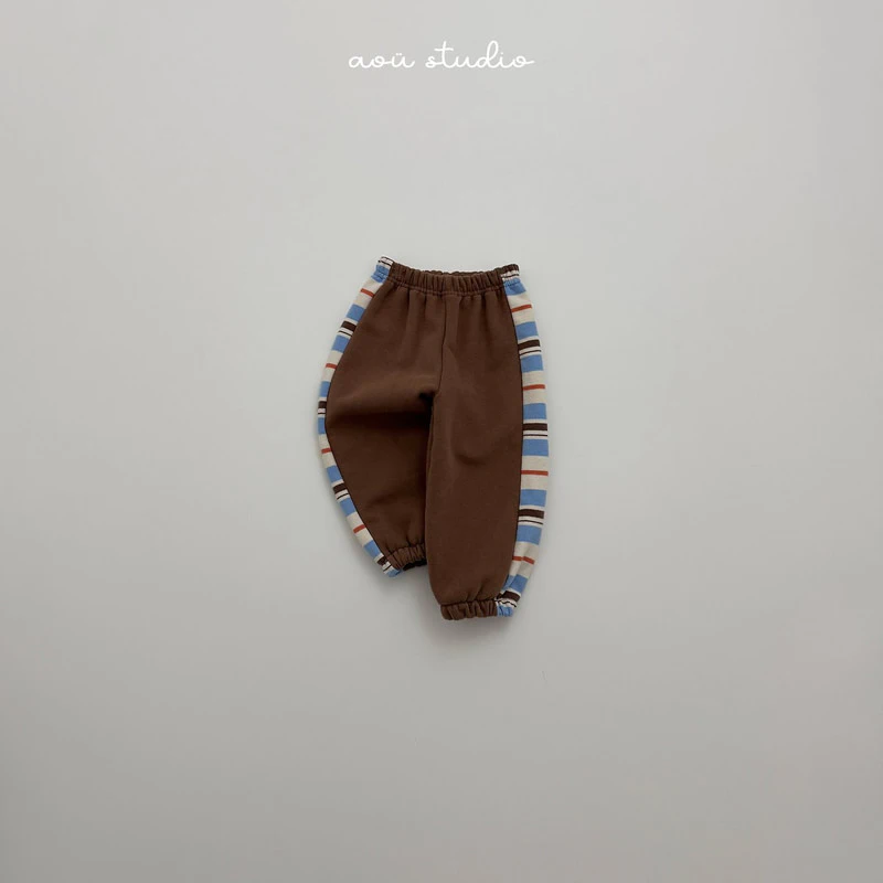 Holly Striped Jogger Pants by Aou Studio for Child - view 3