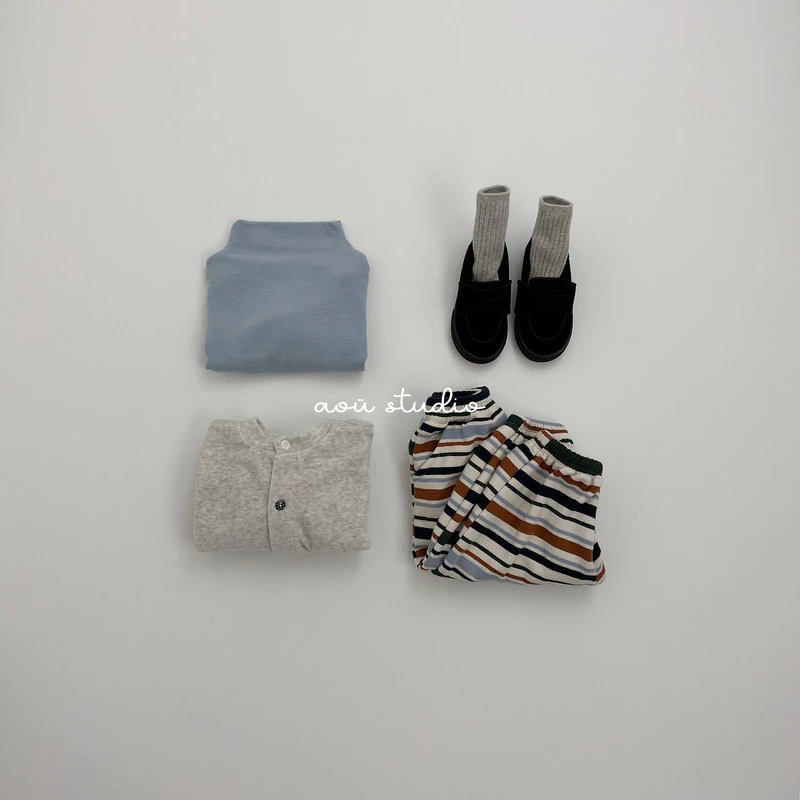 Mozzi Striped Jogger Pants by Aou Studio for Child - view 10