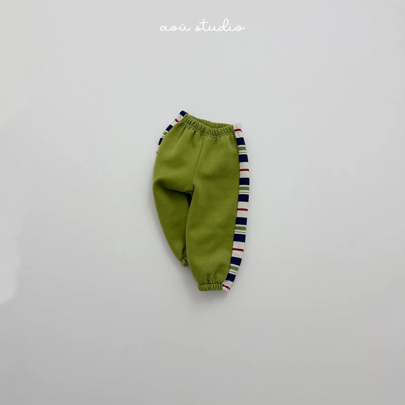 Holly Striped Jogger Pants by Aou Studio for Child - view 4