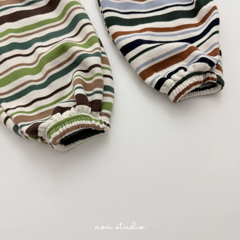 Mozzi Striped Jogger Pants by Aou Studio for Child - view 11