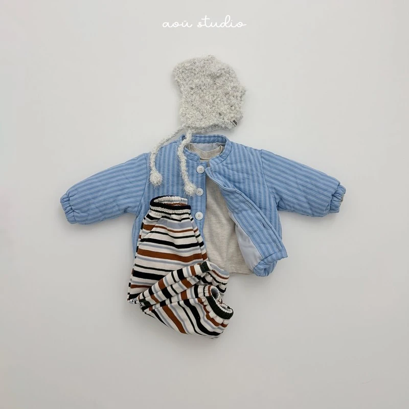 Mozzi Striped Jogger Pants by Aou Studio for Child - view 12