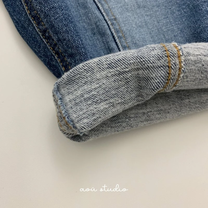 Time Pocket Denim Pants by Aou Studio for Child - view 4