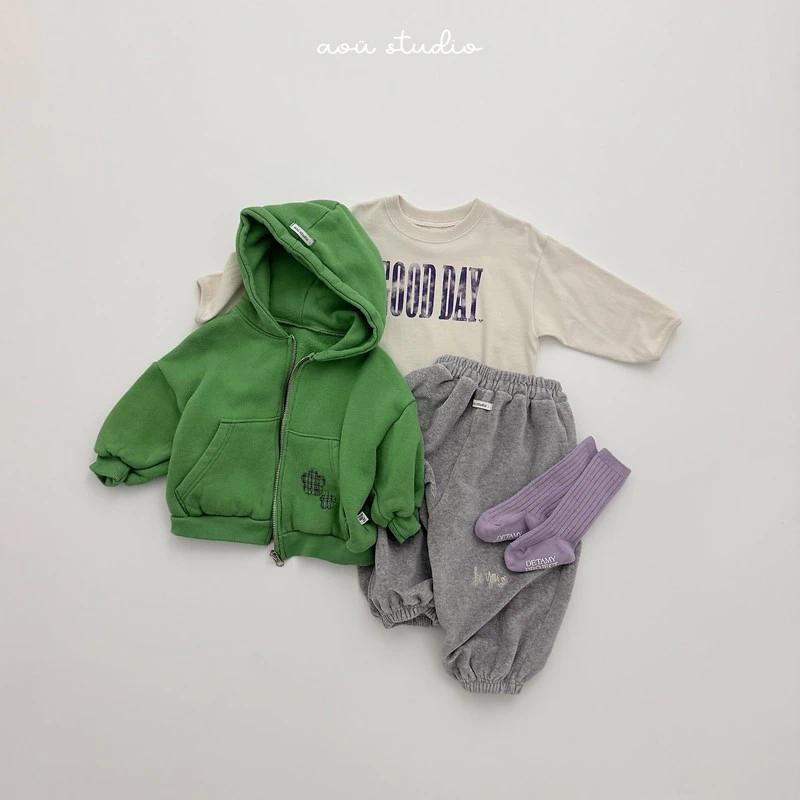 Flower Hooded Zip-Up by Aou Studio for Child - view 7