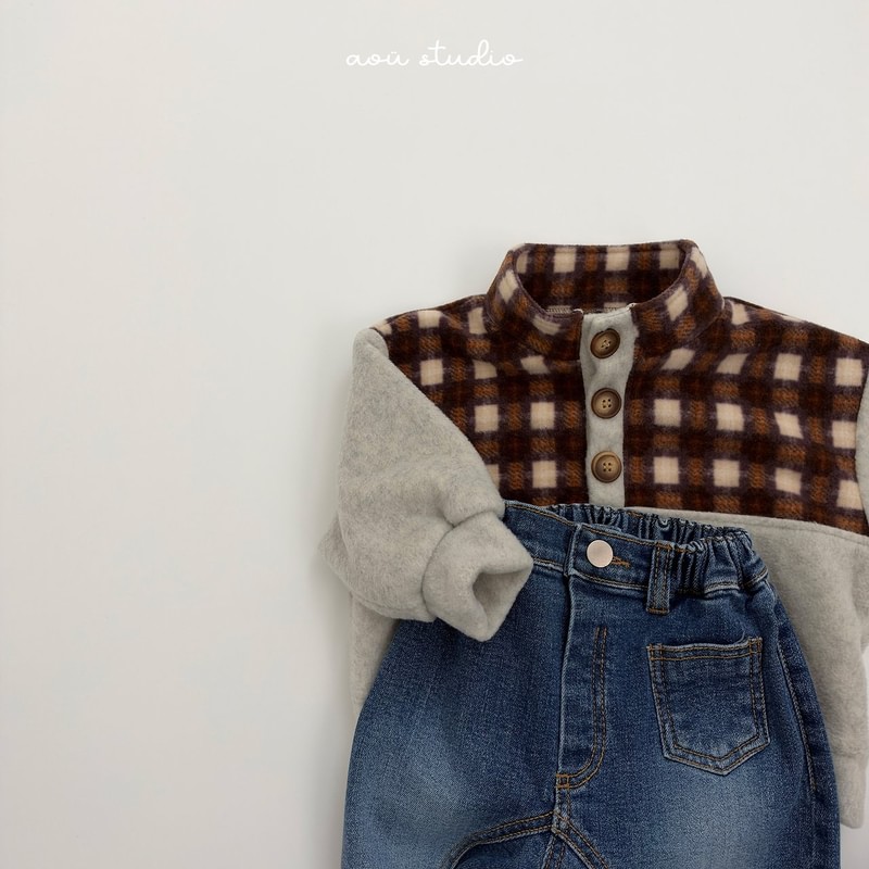 Time Pocket Denim Pants by Aou Studio for Child - view 7