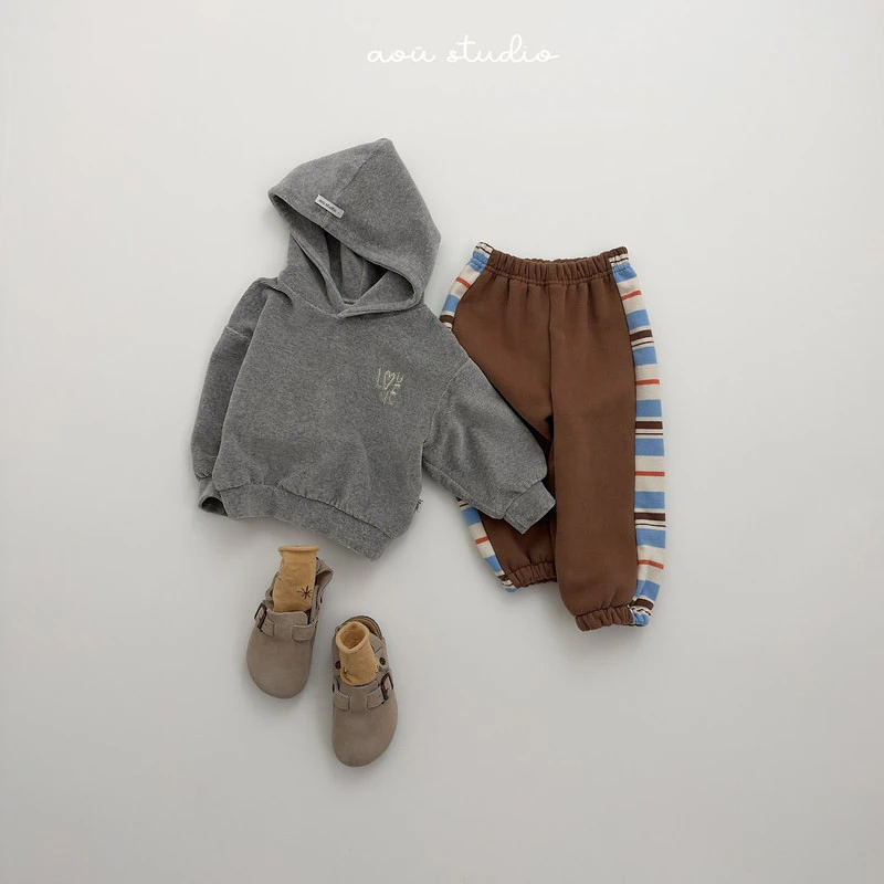 Holly Striped Jogger Pants by Aou Studio for Child - view 9