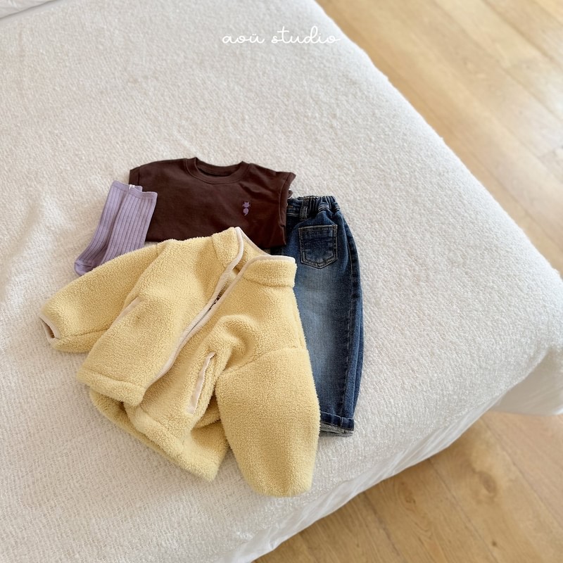 Time Pocket Denim Pants by Aou Studio for Child - view 10