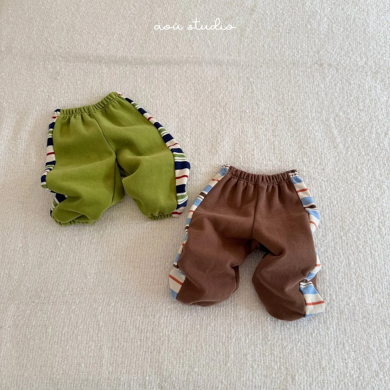 Holly Striped Jogger Pants by Aou Studio for Child - view 12