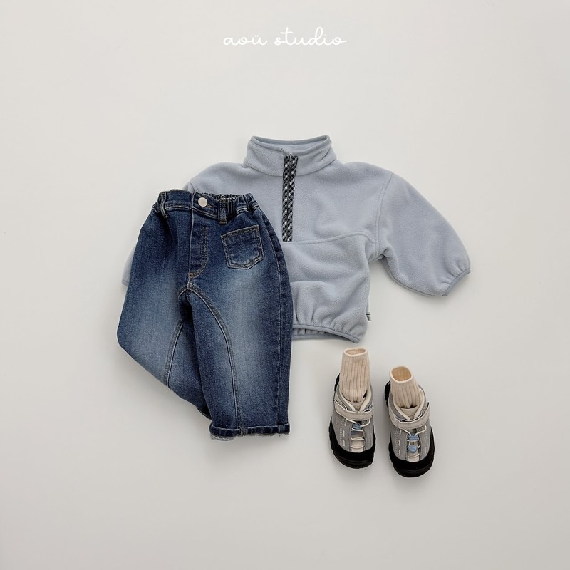Time Pocket Denim Pants by Aou Studio for Child - view 11