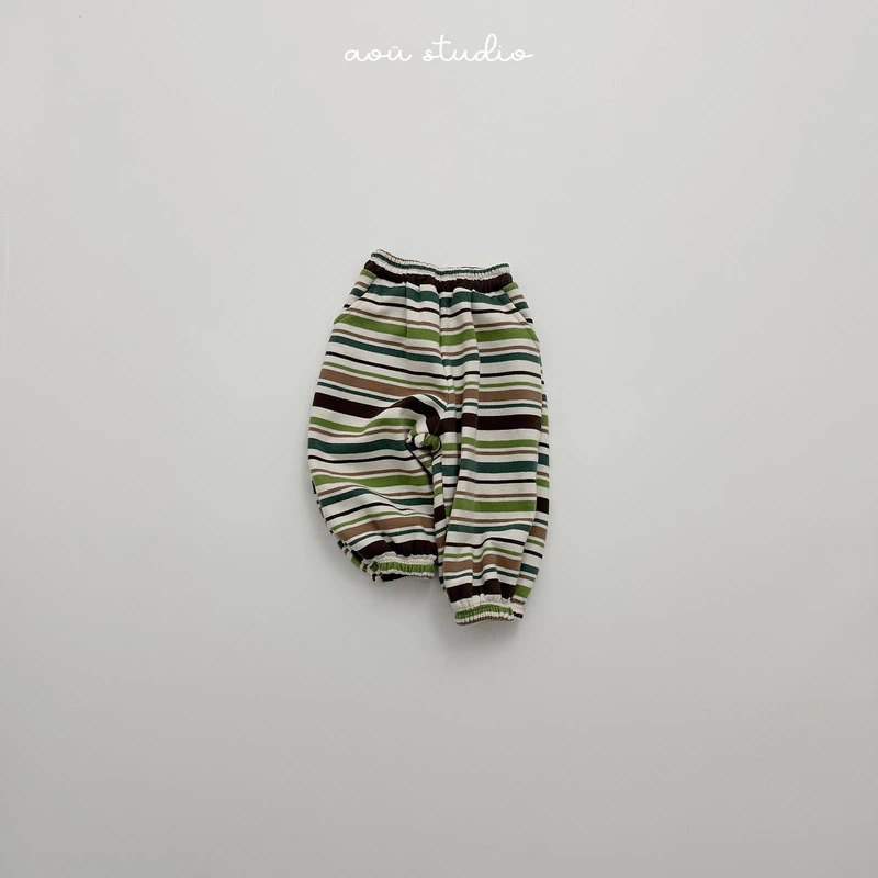 Mozzi Striped Jogger Pants by Aou Studio for Child - view 4