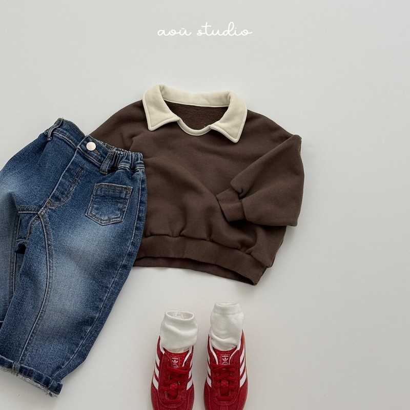 Time Pocket Denim Pants by Aou Studio for Child - view 12