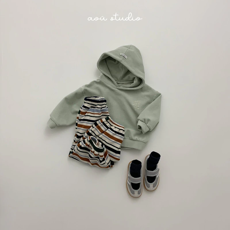 Mozzi Striped Jogger Pants by Aou Studio for Child - view 8