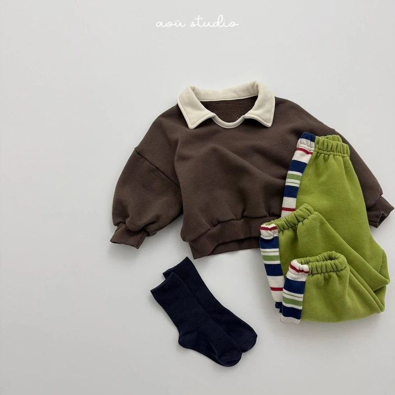 Butter Collar Sweatshirt by Aou Studio for Child - view 12
