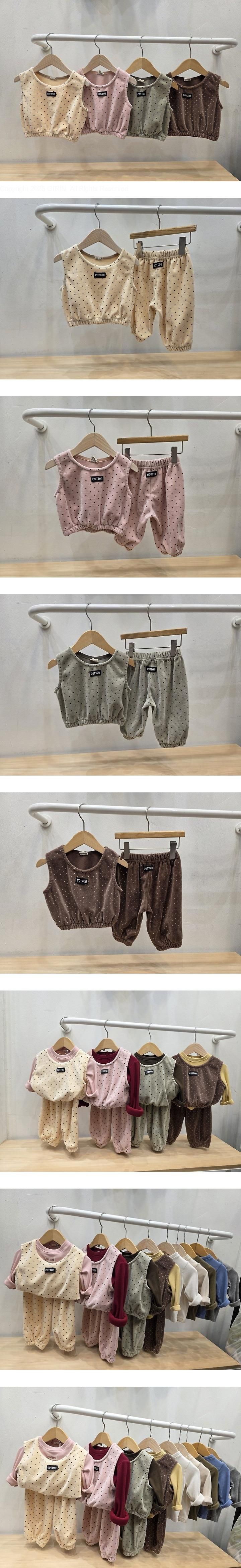 Velour Dot Vest by Atree for Baby - view 1