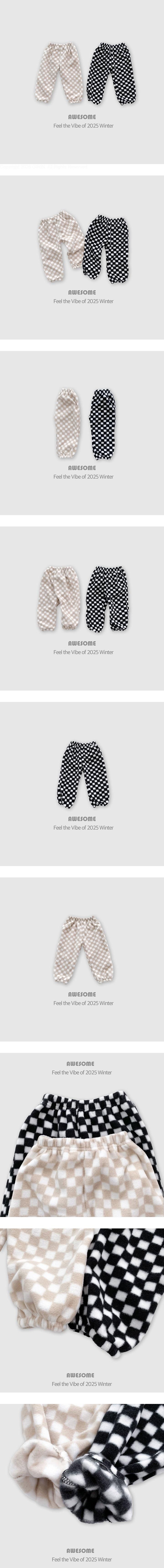 Checkerboard Fleece Pants by Awesome Bebe for Child - view 1