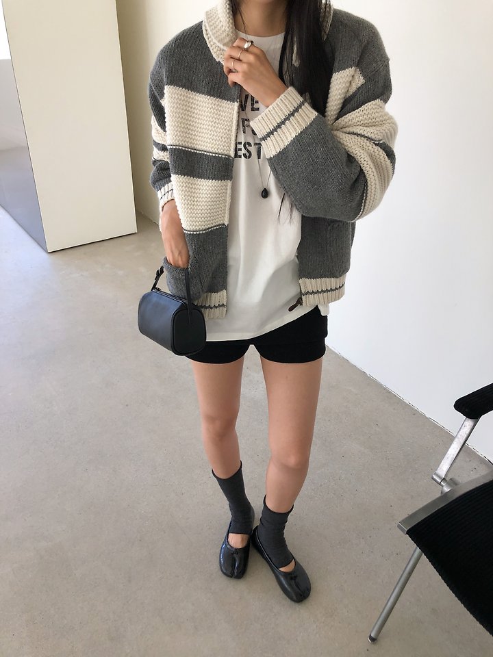 Both-Sided Striped Cardigan by Baguette for Women - view 5