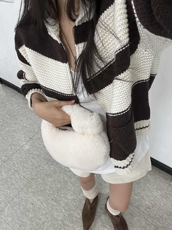 Both-Sided Striped Cardigan by Baguette for Women - view 8