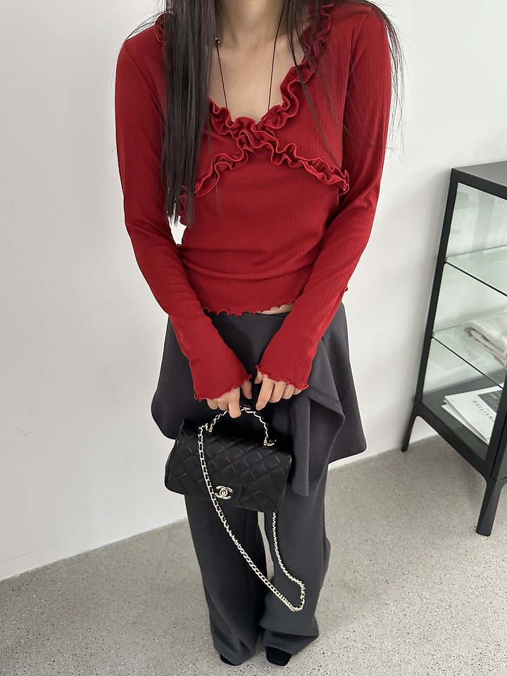 V-Shirring Tee by Baguette for Women - view 2