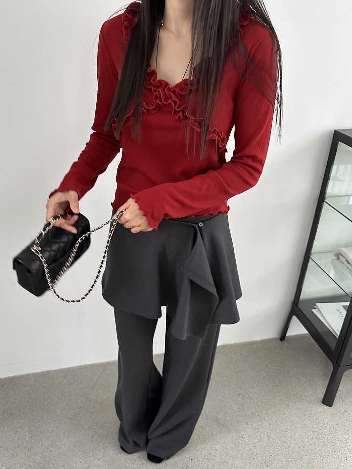 V-Shirring Tee by Baguette for Women - view 4